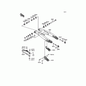 Схема узла: Задний рычаг (Маятник) для Kawasaki KX450 KX450F