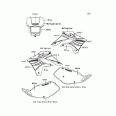 Схема узла: Наклейки (Белый M6F) для Kawasaki KLX250 D-Tracker