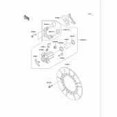 Схема вузла: Переднє гальмо для Kawasaki VN750 Vulcan 750