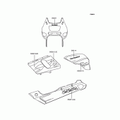 Схема вузла: Наклейки (білий) для Kawasaki ZX400 ZZR400