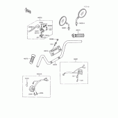 Схема узла: Руль & Пульт управления рулевой для Kawasaki VN750 Vulcan 750