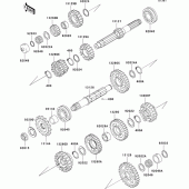 Схема узла: Трансмиссия для Kawasaki ZX1100 ZZ-R1100