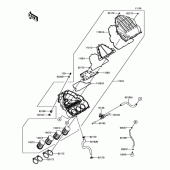 Схема узла: Воздушный фильтр для Kawasaki ZX1000 Ninja 1000 ABS