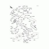 Схема вузла: Масляний насос & Масляний фільтр для Kawasaki VN750 Vulcan 750