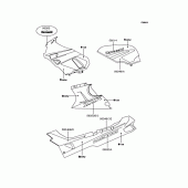 Схема узла: Наклейки (エボニー/ブルー; ZX400-K2/K3) для Kawasaki ZX400 ZZR400
