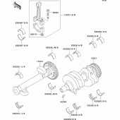 Схема вузла: Колінчастий вал для Kawasaki EX500