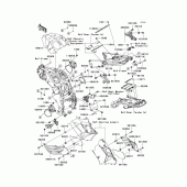 Схема узла: Крепление двигателя для Kawasaki ZX1400 Ninja ZX-14