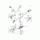 Схема узла: Руль & Пульт управления рулевой для Kawasaki KLX150 KLX150L