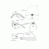Схема вузла: Наклейки (Blue) для Kawasaki VN1600 Vulcan 1600 Nomad