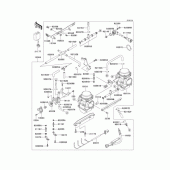 Схема вузла: Карбюратор (EJ400A-006838‾) для Kawasaki EJ400 W400