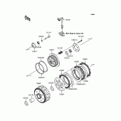 Схема узла: Сцепление для Kawasaki KLX250 KLX250