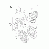 Схема узла: Передний тормоз (E10 - e12) для Kawasaki ZX600 Ninja ZX-6