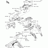 Схема узла: Заднее крыло для Kawasaki ZX600 Ninja ZX-6R