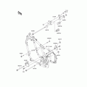 Схема вузла: Кріплення двигуна для Kawasaki VN800 Vulcan 800 Classic