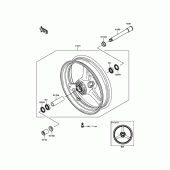 Схема узла: Ступица переднего колеса для Kawasaki ZX1000 Ninja ZX-10R ABS