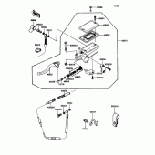 Схема вузла: Clutch master cylinder для Kawasaki ZG1200 Voyager XII