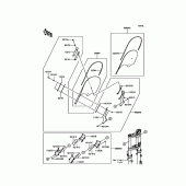 Схема вузла: Аксесуари(Вітрове скло) для Kawasaki EN650 Vulcan S
