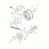 Схема вузла: Заднє колесо & Привідний ланцюг для Kawasaki VN2000 Vulcan 2000 Classic LT