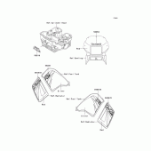 Схема узла: Decals(a6f/a7f)(red) для Kawasaki KL650 KLR650