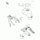 Схема вузла: Інформаційні наклейки для Kawasaki ZX636 Ninja ZX-6R ABS KRT Edition