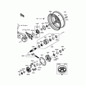 Схема узла: Ступица заднего колеса для Kawasaki ZX1000 Ninja H2