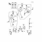 Схема вузла: Ignition switch(kl250-d8/d9) для Kawasaki KL250 KLR250