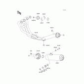 Схема вузла: Вихлопна система для Kawasaki ZR750 ZR-7
