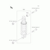 Схема вузла: Задній амортизатор для Kawasaki ZX750 Ninja ZX-7