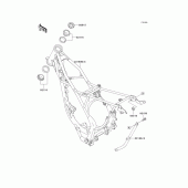 Схема узла: Рама для Kawasaki KX100