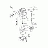 Схема узла: Комплектующие карбюратора для Kawasaki KLE500