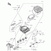 Схема вузла: Повітряний фільтр Kawasaki ZX636 Ninja ZX-6R ABS
