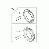 Схема вузла: Шини для Kawasaki EX650 ER-6F