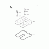 Схема вузла: Клапанна кришка для Kawasaki KL250 KL250 Super Sherpa