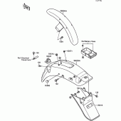Схема узла: Fender для Kawasaki VN1500 VN-15 SE