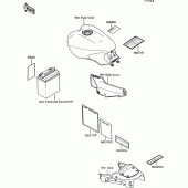 Схема вузла: Інформаційні наклейки для Kawasaki ZG1000 1000GTR
