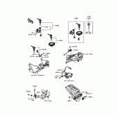 Схема вузла: Замок запалювання для Kawasaki ER300 Z300 ABS