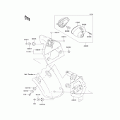 Схема вузла: Задній ліхтар (Стоп-сигнал) для Kawasaki BJ250 Estrella