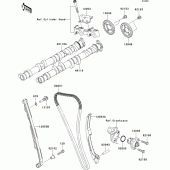 Схема вузла: Розподільний вал & Ланцюг ГРМ & Натягувач для Kawasaki ZX1000 Ninja ZX-10R