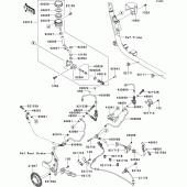 Схема узла: Задний тормозной цилиндр (1/2)(b9f) для Kawasaki VN1700 VN1700 Voyager ABS