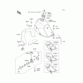 Схема узла: Топливный бак для Kawasaki KL650 KLR650
