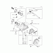 Схема узла: Воздушный фильтр для Kawasaki EN500 Vulcan 500 LTD