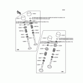 Схема вузла: Рокер & Клапан для Kawasaki ZR250 Balius-II
