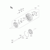 Схема узла: Заднее колесо & Приводная цепь для Kawasaki ZG1000 Concours