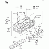 Схема вузла: Cylinder head(1/2) для Kawasaki ZR750 Zephyr