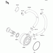 Схема вузла: Олійний охолоджувач для Kawasaki ZX750 Ninja ZX-7R