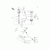 Схема узла: Задний тормозной цилиндр для Kawasaki KL110 KSR PRO