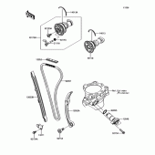 Схема узла: Распредвал\Натяжитель для Kawasaki KX250/ KX252 KX250F