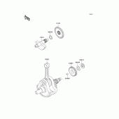 Схема вузла: Колінчастий вал для Kawasaki KL250 KL250 Super Sherpa