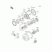 Схема вузла: Масляний насос & Масляний фільтр для Kawasaki VN250 Eliminator 250V