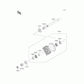 Схема узла: Ступица переднего колеса для Kawasaki KX250/ KX252 KX250F